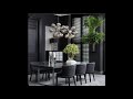 BLACK AND WHITE LIVING & DINING ROOM IDEAS