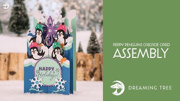 SVG File - Peppy Penguins Cascade Card - Assembly Tutorial (For Cricut, Silhouette, and ScanNCut)
