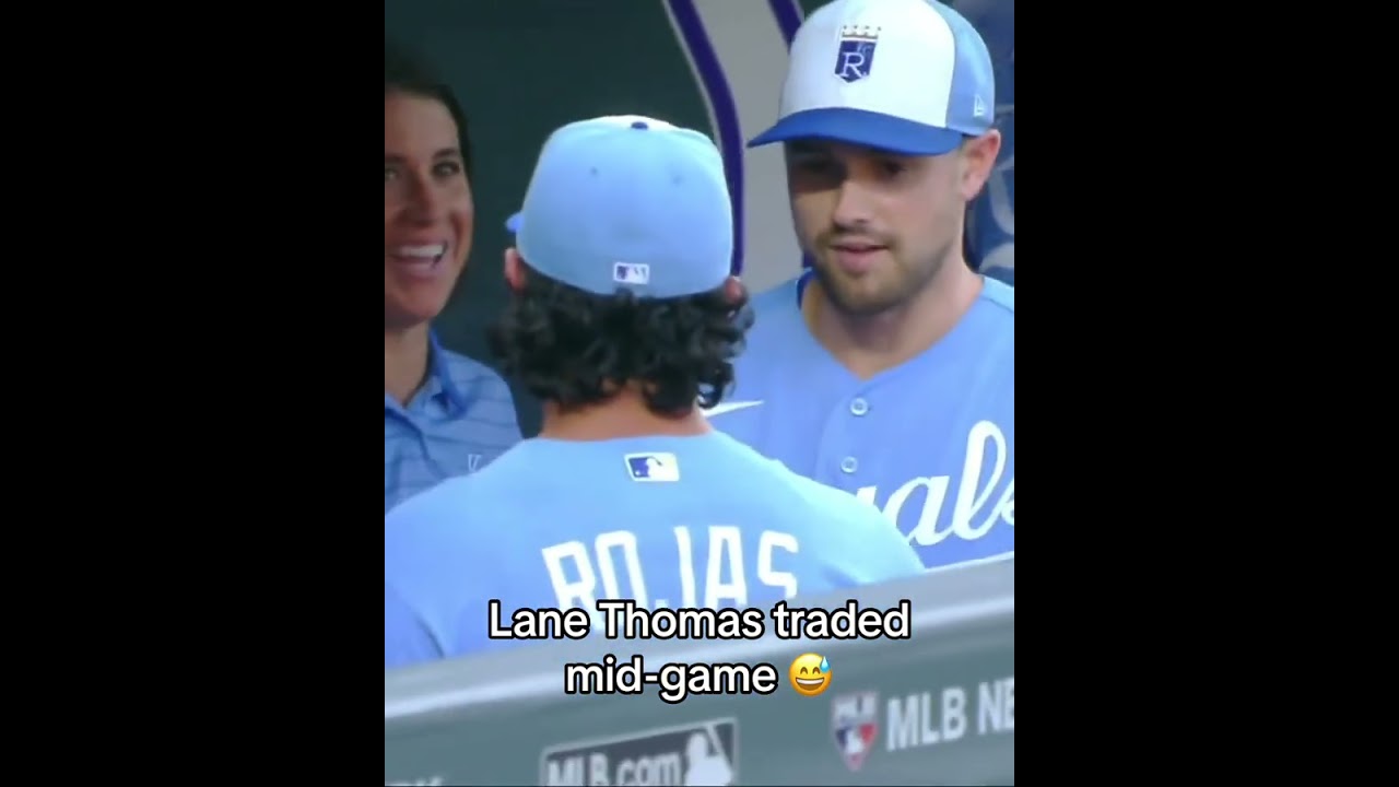 Lane Thomas was informed mid-inning that he had been traded to the Atlanta Braves