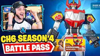 *NEW* Fortnite Chapter 6 SEASON 4 Battle Pass! (Power Rangers)