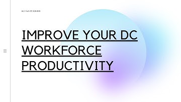Improve your distribution center workforce productivity