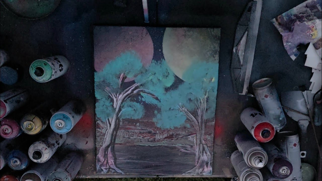 Quiet Forest - Spray Paint Art by Jonathan Escobar