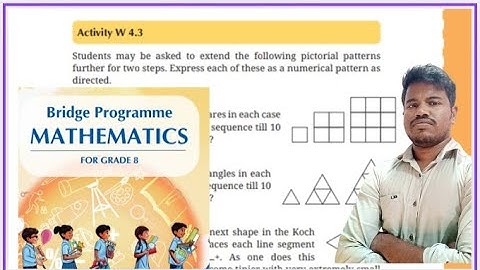 NCERT CLASS 8 MATH BRIDGE COURSE SOLUTION || ACTIVITY - W 4.3 | NEW NCERT MATH BOOK SOLUTION