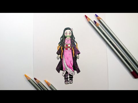 Как нарисовать Незуко Камадо. How to draw Nezuko. Demon Slayer (Kimetsu no Yaiba)