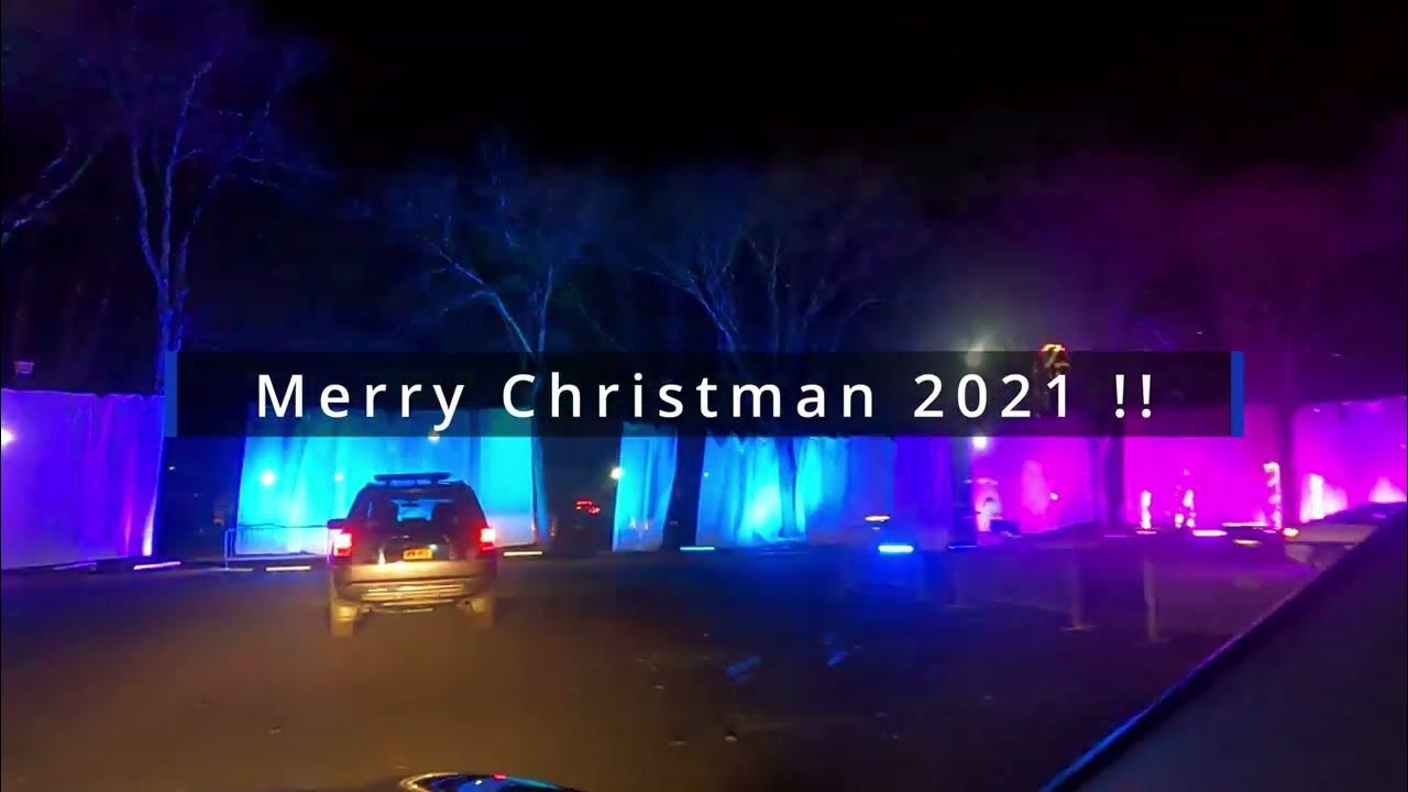 Drive Thru Kensico Dam Winter Wonderland Christmas Lights in