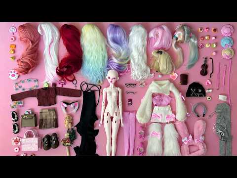 Pink Bunny BJD DollピンクのウサギBJDドール Розовый кроликBJD кукла