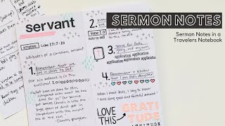 Sermon Notes | Travelers Notebook Process Video | Bible Journaling