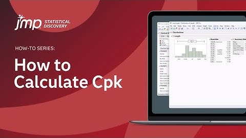 How to Calculate Cpk in JMP