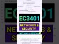 Networks & Security(EC3401)#ec3401 #networks #security #networksecurity #engineering #regulation2021