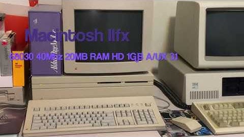 Macintosh IIfx - Booting Apple Unix - A/UX  (Year 1990)