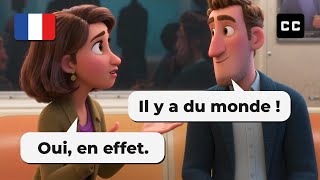 Learn French Conversation in the Metro 🚇 | Easy Dialogue for A2-B2 Learners