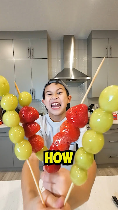 Delicious Fruit Candy 🍡 Tanghulu Homemade Snack! #shorts #food #kavenadventures