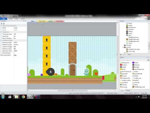 Tutorial Construct 2 - How to Make 2D Platformer Game ( Sound Effect ...
