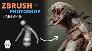ZBrush to Photoshop Timelapse - Creature Concept Study