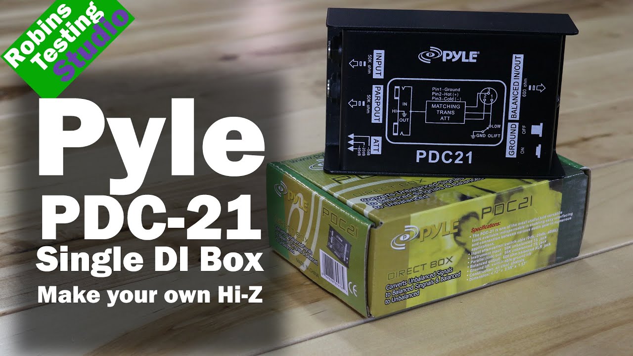 Overview of the Pyle PDC21Passive DI Unit Hum Eliminator w/ Input Attenuator YouTube