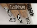 Trending Black Halloween Nails Design For Beginner | Con Ma Nữa Mặt Màng Nhện | Youtube New Nails