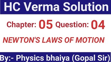 H.C. Verma Solutions - Newton