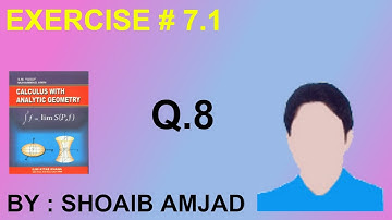 B.Sc Part-1 Exercise 7.1 Q.8 ( Equations Of The Curves )