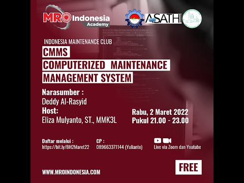 MRO Academy - Bincang Happy "CMMS (Computerized Maintenance Management System) "