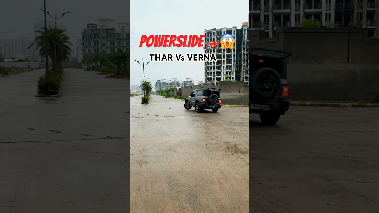 Car power slide drifting challenge😱🏎️Thar Vs Verna😱😱 wait for the end😌 