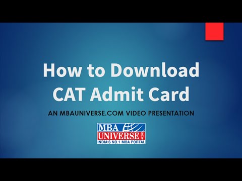 How to Download CAT Admit Card