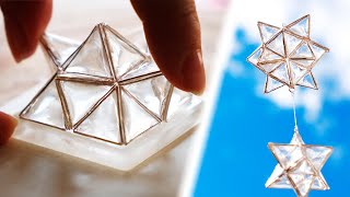 A polyhedron mobiles made of wire and resin with triangular parts that you don't want to imitate. by MAICO 〜DIY.idea.upcycle〜 22,665 views 4 years ago 9 minutes, 44 seconds