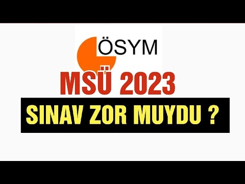 MSÜ 2023 YKS 2023 ADAYLARI ‼️MSÜ 2023 SORULARI ZOR MUYDU ? - YouTube