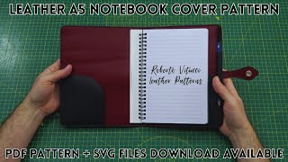 Leather A5 Notebook Cover Pattern | DIY Leather Journal Cover Tutorial