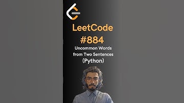 LeetCode#884 Uncommon Words from Two Sentences - Python