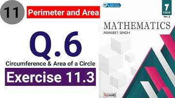 Class 7 Mathematics Manjeet Singh | Chapter 11 Perimeter & area | Exercise 11.3 question 6 solution