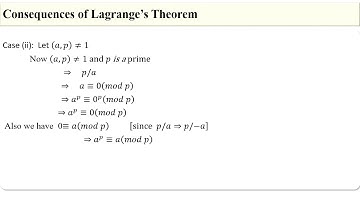 Consequences of Lagranges Theorem part-1