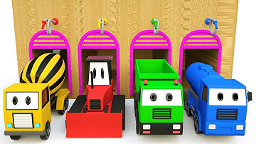 Excavator, Garbage Truck, Tractor, Police Car & Fire Truck Toy Vehicles