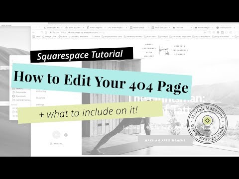 How to Edit Your 404 Page in Squarespace + what to include!