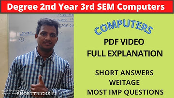 Computers 2nd Year 3rd Sem l Short Important Questions With Answers |Degree | 3rd Sem Computers |
