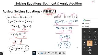 Math 2 Segment and Angle Addition