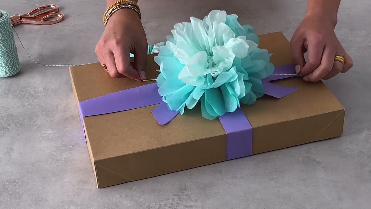 Easy Rainbow Ribbon Gift Wrap Tutorial