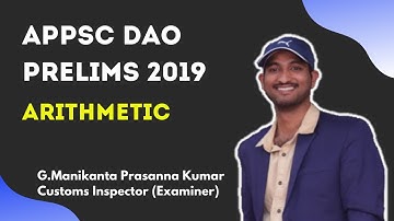 APPSC DAO 2019 Prelims exam Questions explanation | Part-2 | MathswithMani