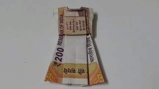 How TO MAKE FOLD 👗SHRIT DRESS👗 ORIGAMI MONEY NEW 200 RUPEES NOTE