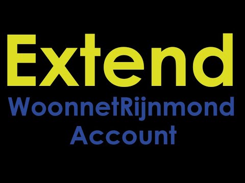 How to extend account by woonnetrijnmond