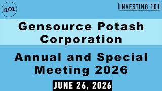 Gensource Potash Meeting 2026 | Tugaske Project Modular Sourcing Blueprints Clear Voting Ballot