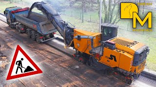 WIRTGEN W210 ASPHALTFRÄSE LIEBHERR BAGGER STRASSENBAU XXL BAUSTELLE