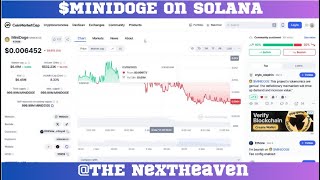 $MINIDOGE on SOLANA | New CryptoCurrency | New Crypto Coin Launched on CMC | Trading | Earning|Money