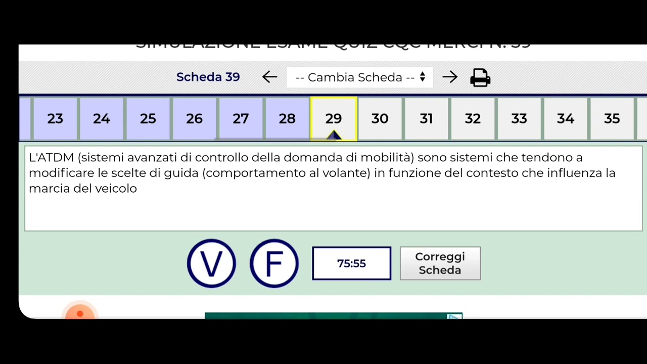 SIMULAZIONE ESAME CQC MERCI SCHEDA N.39 ESAME 2023