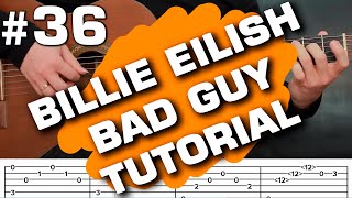 bad guy guitar cover tutorial tabs fingerstyle Billie Eilish ( guitarclub4you)