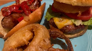 Burgers, Brats, Onion Rings and 2XO Whiskey American Oak @BarbecueNBourbon