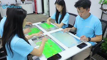 Game Table with Four Split Touch Screen