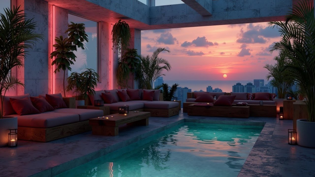 Дип Хаус Микс 🌅 Тропические Закатные Вибрации | Расслабляющая Музыка у Бассейна