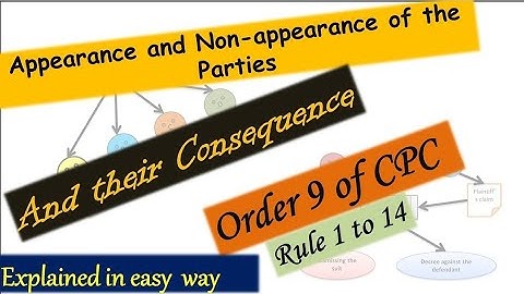 ORDER 9 of CPC, 1908 I Appearance of Parties I Consequence of Non-Appearance I LAW GAT 3 AUGUST 2025