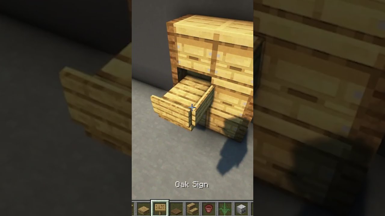 Minecraft Furniture Build Hack Shorts