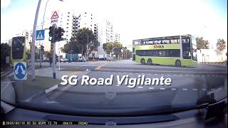 16jun2026 woodland mrt bus fail to conform to red light signal turning right despite red light